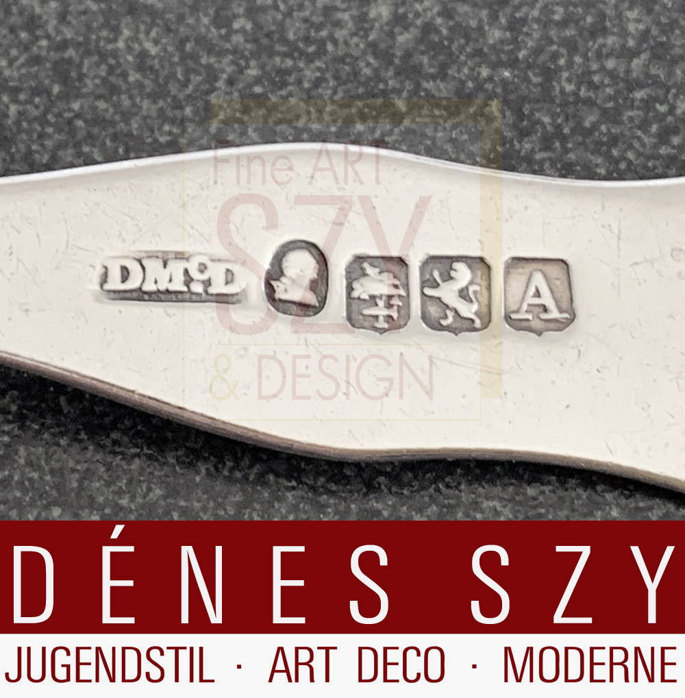 Scottish provincial silver 7 cucchiaini, tipo King's pattern, Esecuzione: David McDonald, Glasgow 1819, Scozia, argento sterling