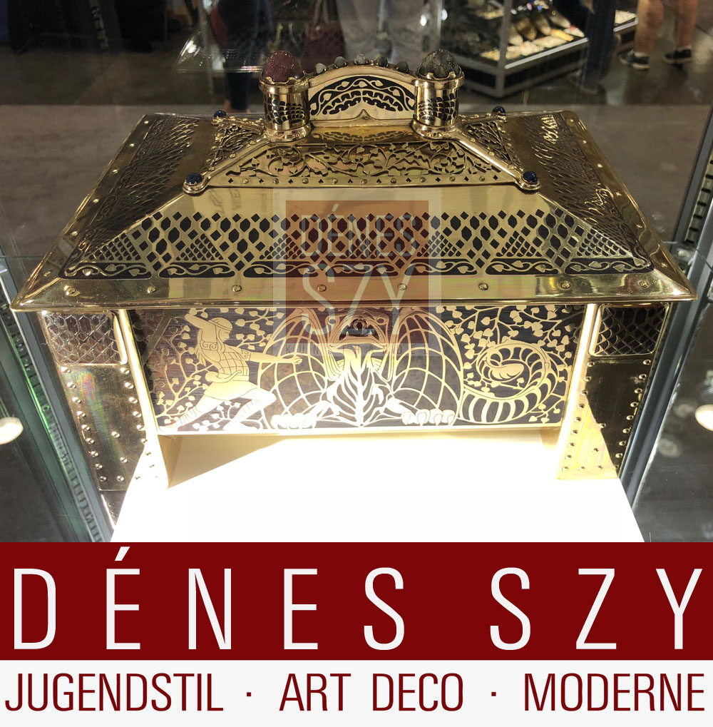 Portagioie in ottone epoca liberty, Erhard e Soehne