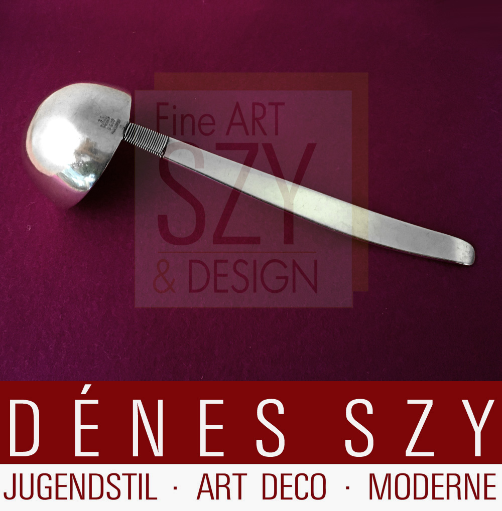 Svend Weihrauch Hingelberg 18 posate d'argento mestola per salsa