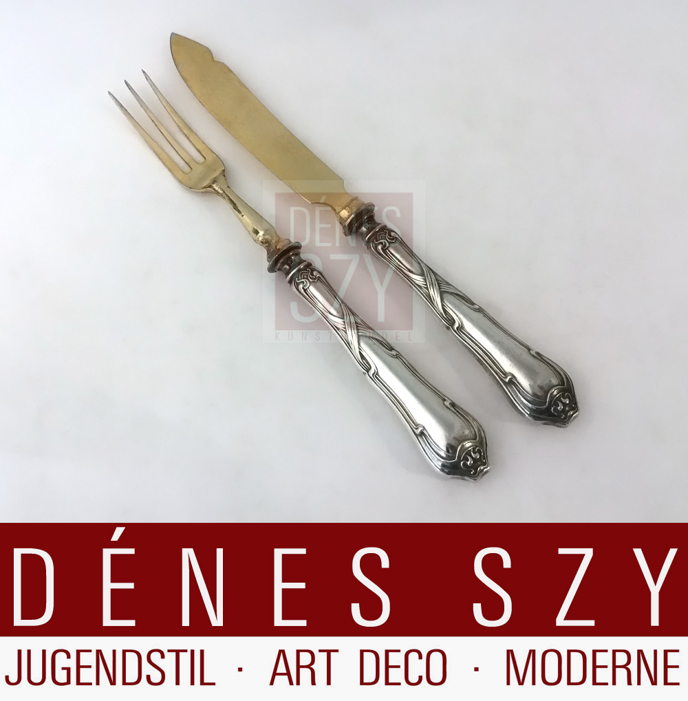 Jugendstil Silber Besteck VSF 2600 kleines Dessertbesteck für 12 Personen