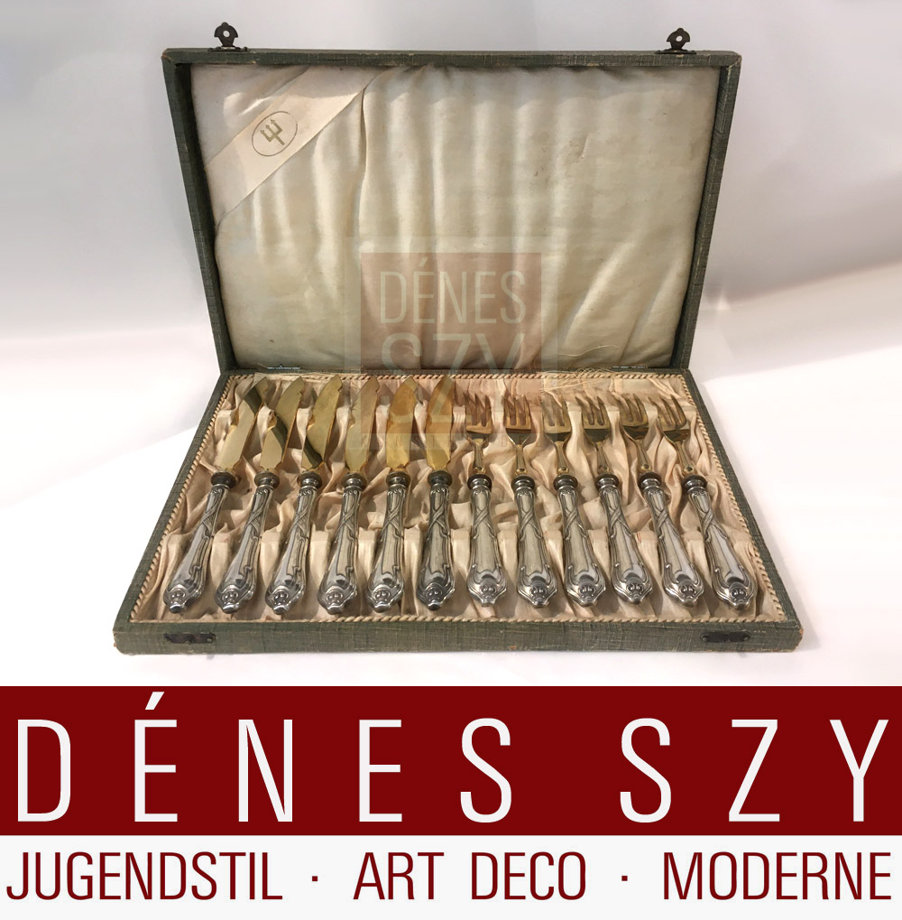 Jugendstil Silber Besteck VSF 2600 kleines Dessertbesteck für 12 Personen