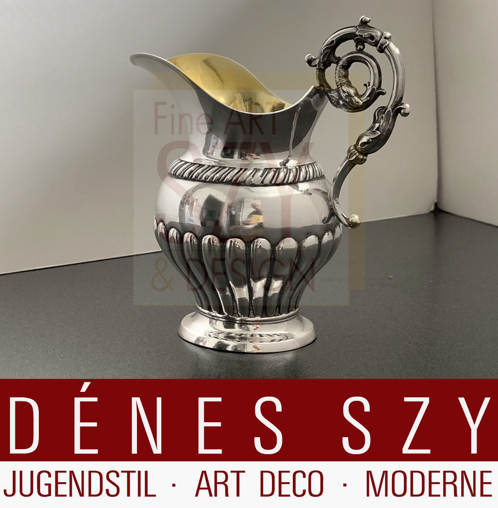 Lattiera in argento intorno al 1820-30, Argento 13 lotti, Punzone: Braunschweig con la lettera A, Germania