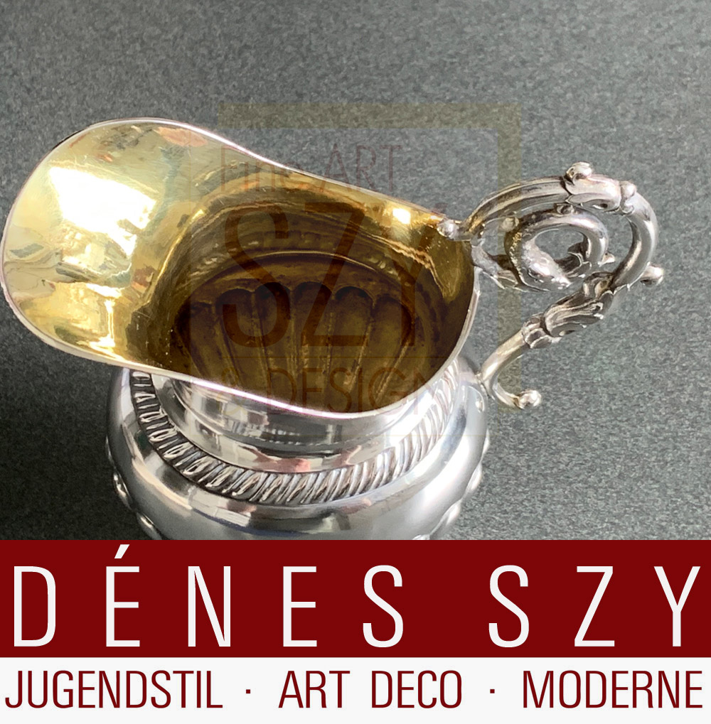 Lattiera in argento intorno al 1820-30, Argento 13 lotti, Punzone: Braunschweig con la lettera A, Germania