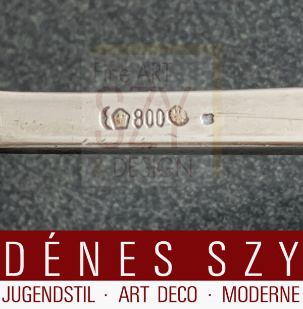 Paletta per torta Art Nouveau, motivo Valchiria, Design: Adolf Amberg 1900, Soggetto: serie Wagner, storicismo, Esecuzione: Peter Bruckmann, Heilbronn, Germania, Argento 800, parzialmente dorato