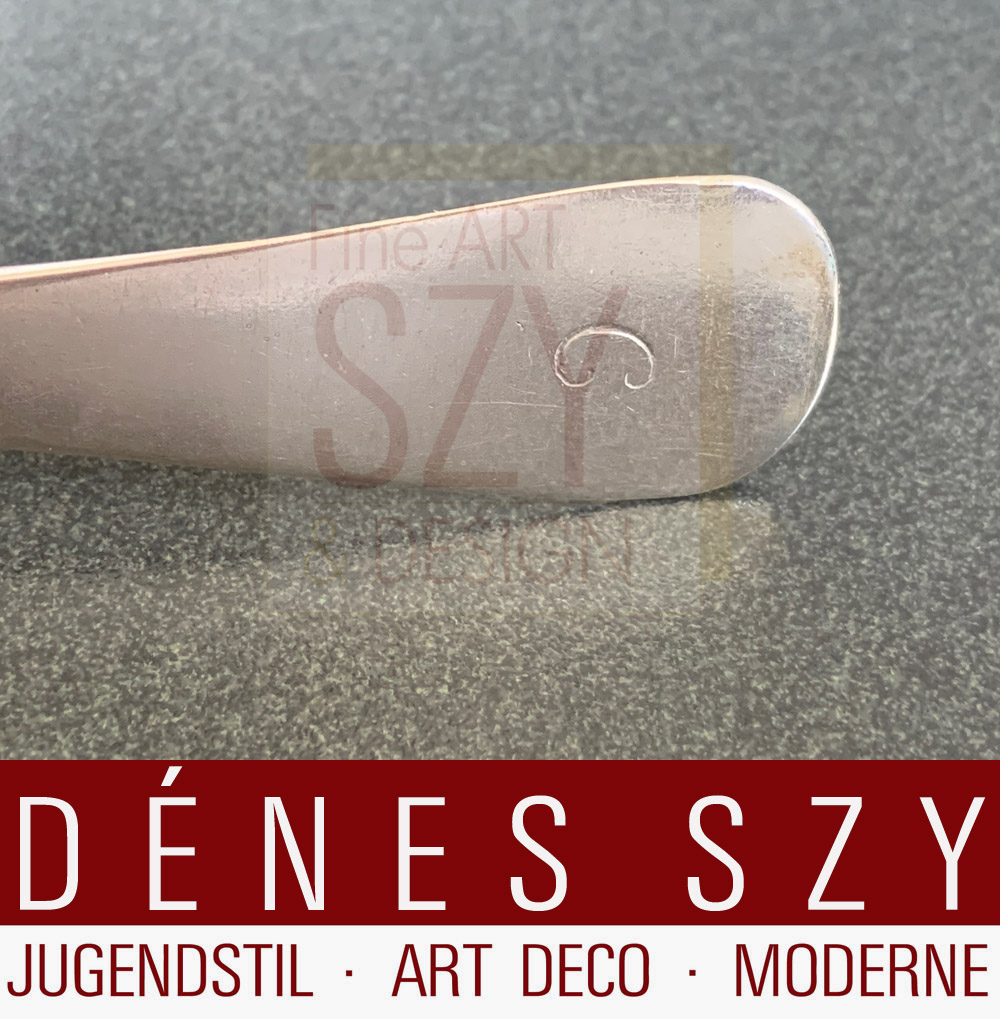 Set di cinque forchette da tavola tedesche, 3x Lüneburg ca. 1810, argento 12 Lot, Johann Heinrich Lorenz Kleucker (Sen), 2x (Amburgo-) Harburg, Georg Stegemeyer