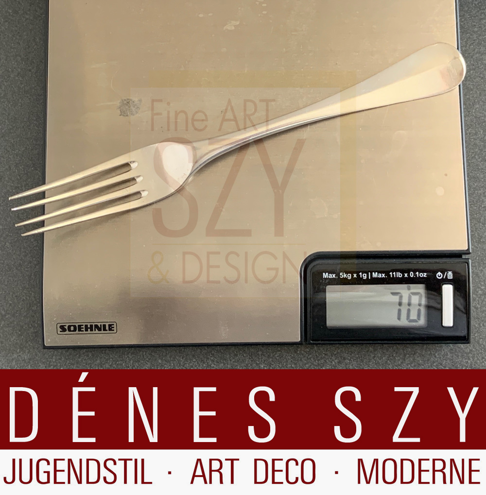 Set di cinque forchette da tavola tedesche, 3x Lüneburg ca. 1810, argento 12 Lot, Johann Heinrich Lorenz Kleucker (Sen), 2x (Amburgo-) Harburg, Georg Stegemeyer