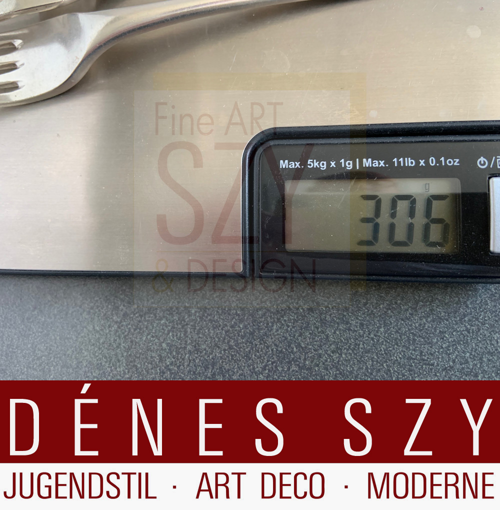 Satz von fünf Tafelgabeln, Muster Eselsrücken, Ausführung: 3x Lüneburg um 1810, Silber 12 Lot, Meister: Johann Heinrich Lorenz Kleucker