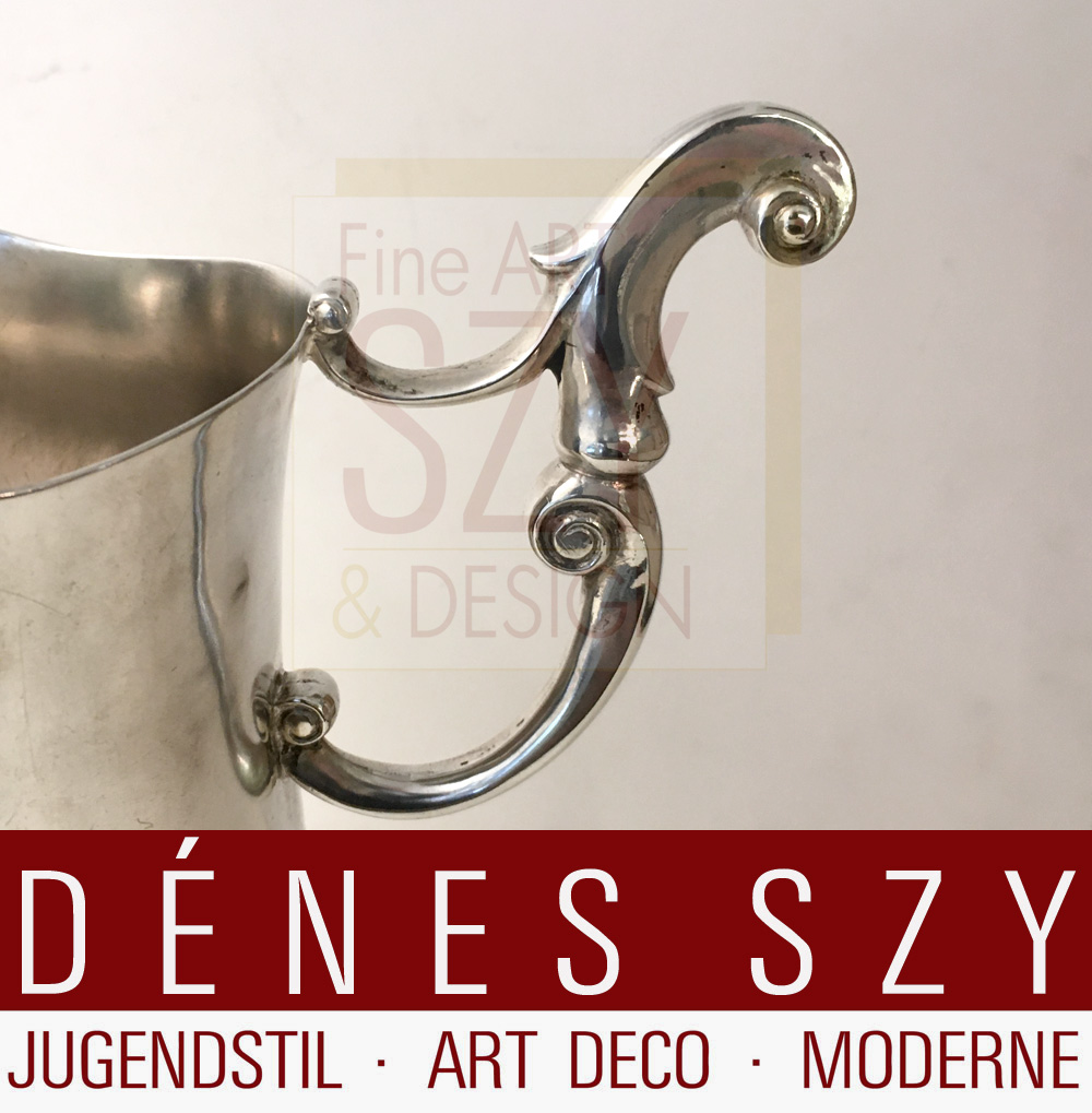 klassizistische Silber Helmkanne, Schleswig um 1780, Mz.: FJS ACS fuer Anton Carl & Friedrich Johann Severin (1754 1836, 1849), Schleswig um 1780, Silber 12 Lot