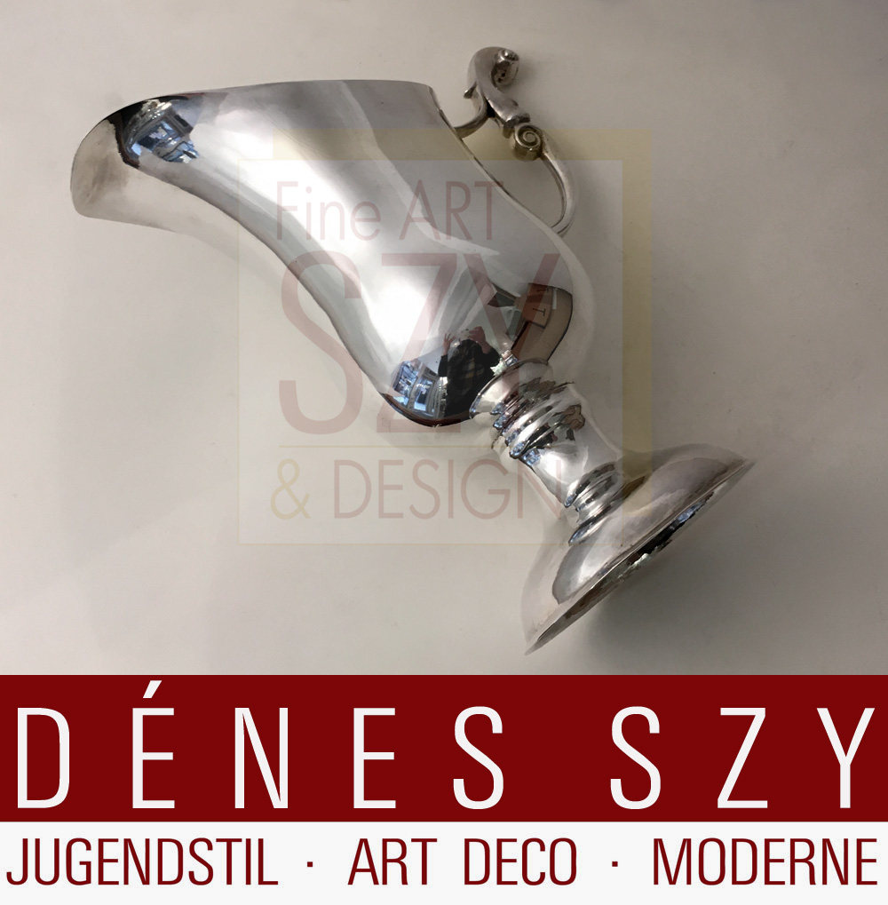 klassizistische Silber Helmkanne, Schleswig um 1780, Mz.: FJS ACS fuer Anton Carl & Friedrich Johann Severin (1754 1836, 1849), Schleswig um 1780, Silber 12 Lot