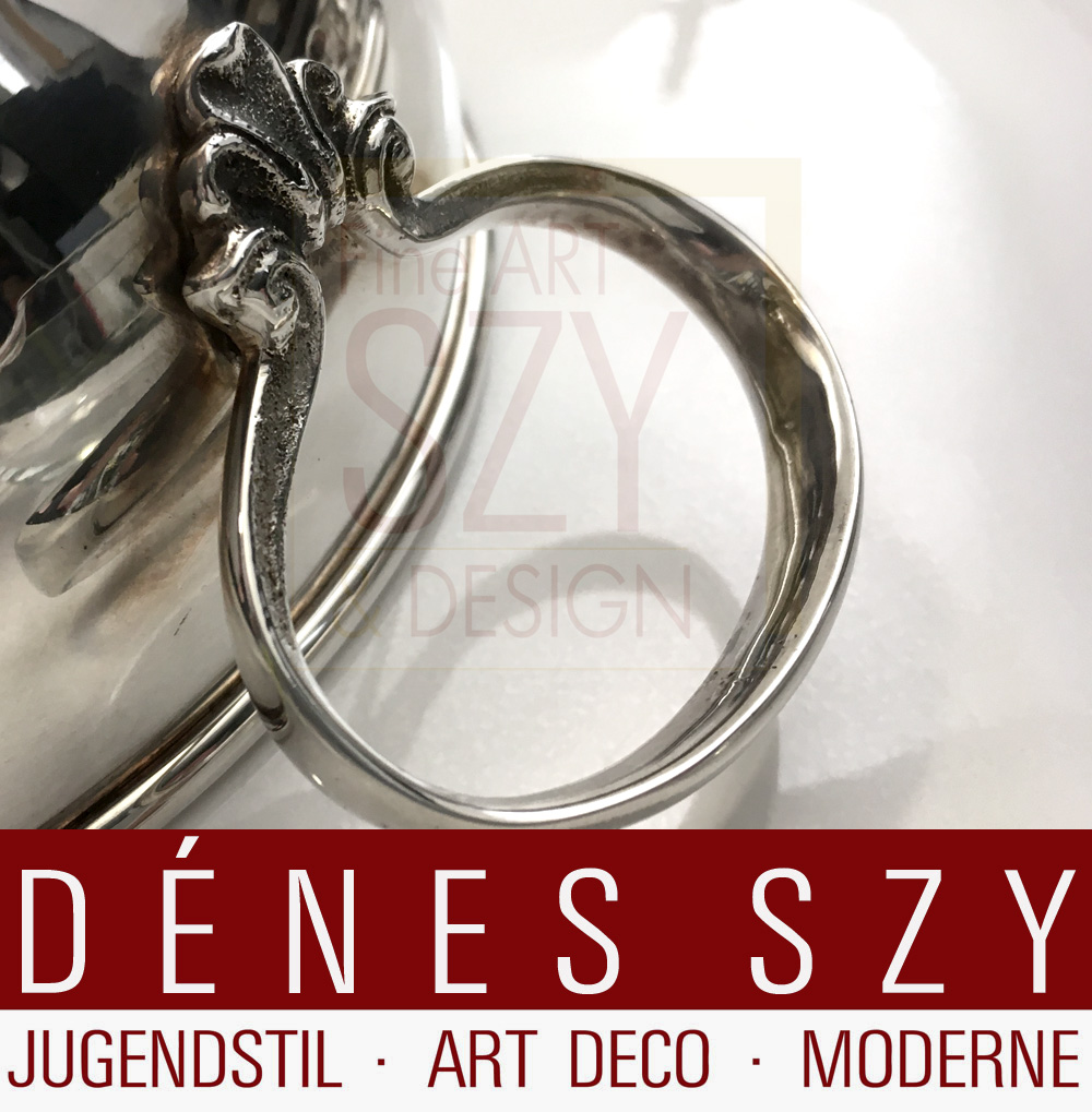 Ciotola di caviale, Argento 925 con inserto in vetro, Design ed esecuzione: Italia, XX secolo