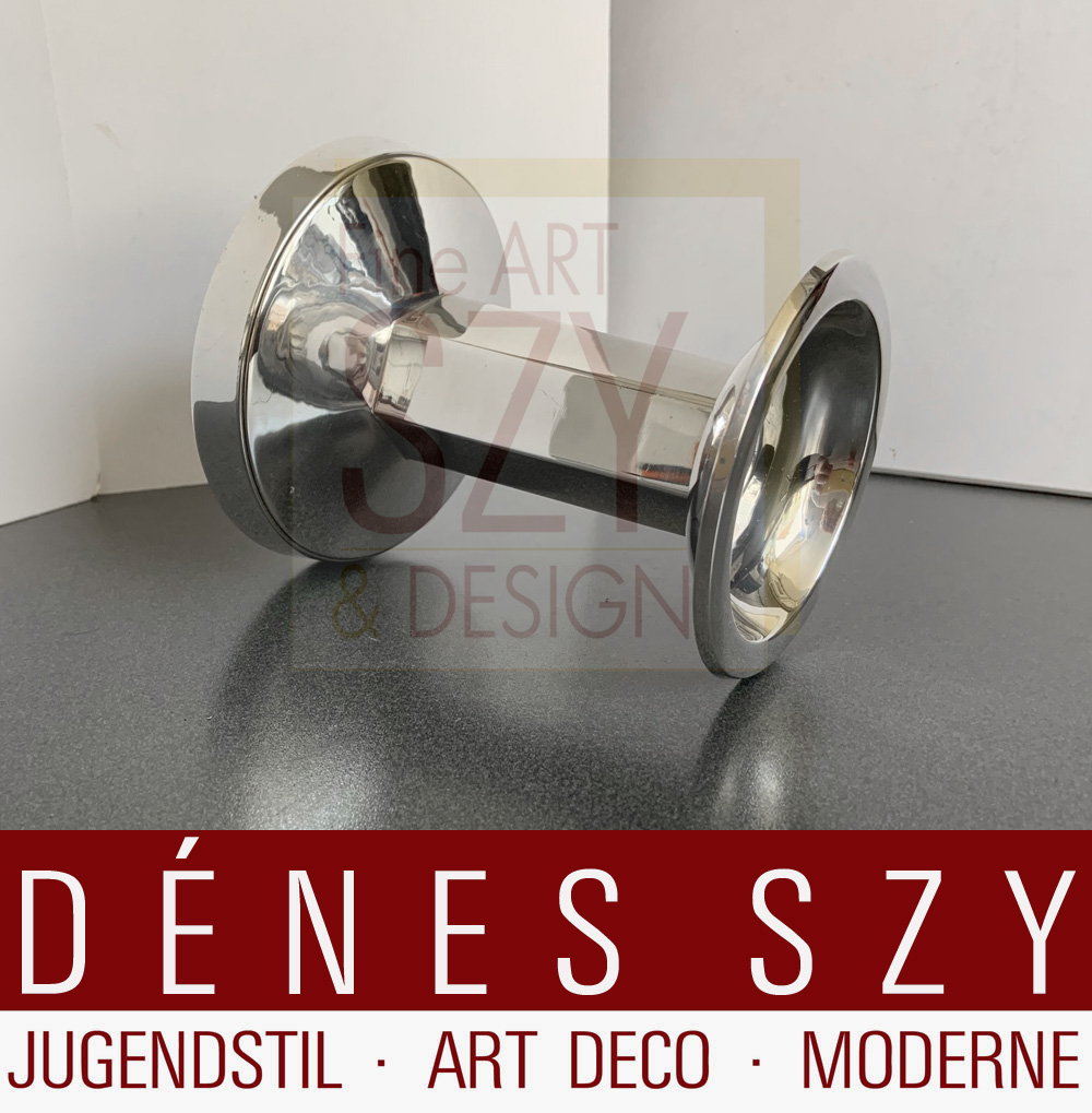 Paio di candelieri moderni svedesi Mid-Century in argento GAB