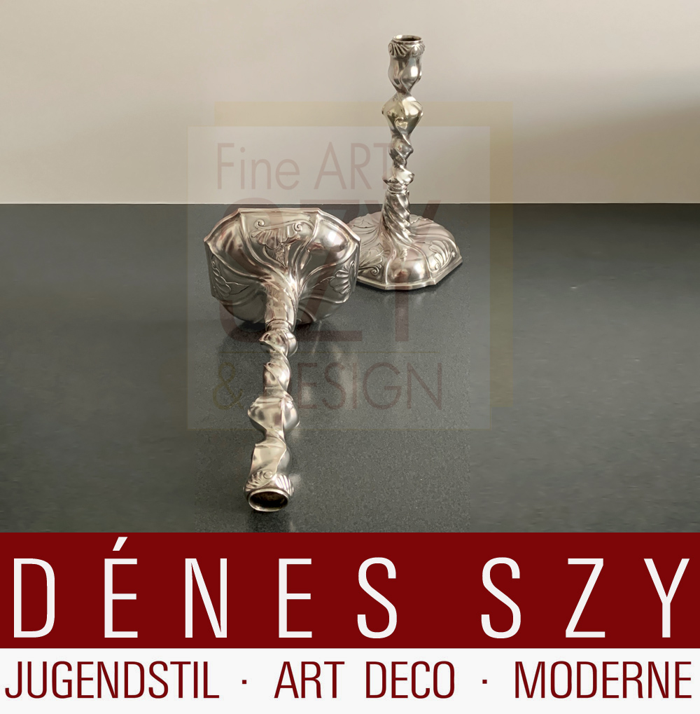 Barock - Rokoko Silber Leuchterpaar Göttingen um 1770-1780, Heinrich Otto Christian Knauer, Silber 12 Lot