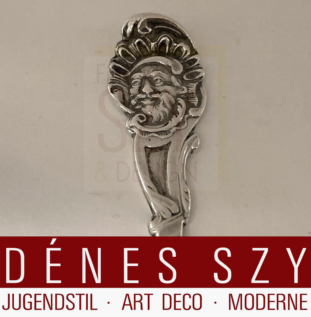 Cucchiaio da moka barocco inglese, Londra 1760-70 circa, argento sterling 925, probabilmente William Tant