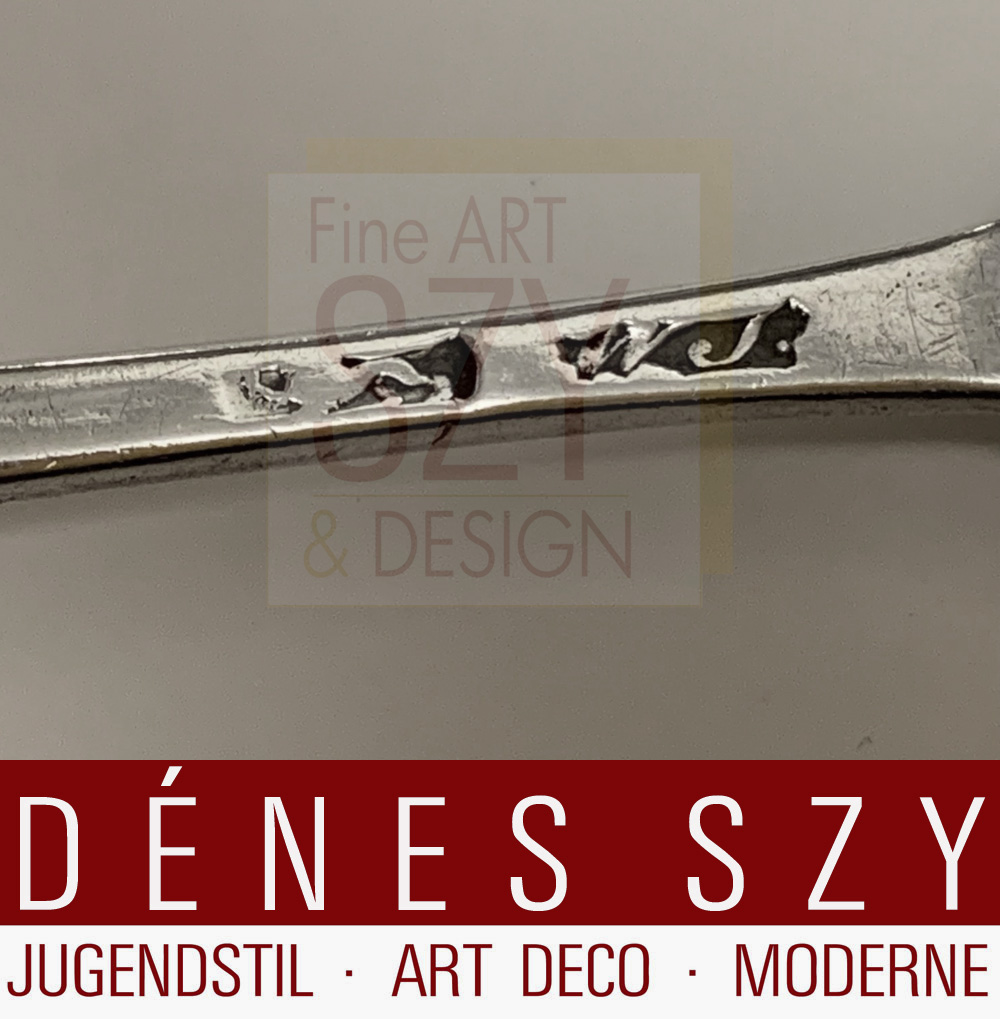 Cucchiaio da moka barocco inglese, Londra 1760-70 circa, argento sterling 925, probabilmente William Tant