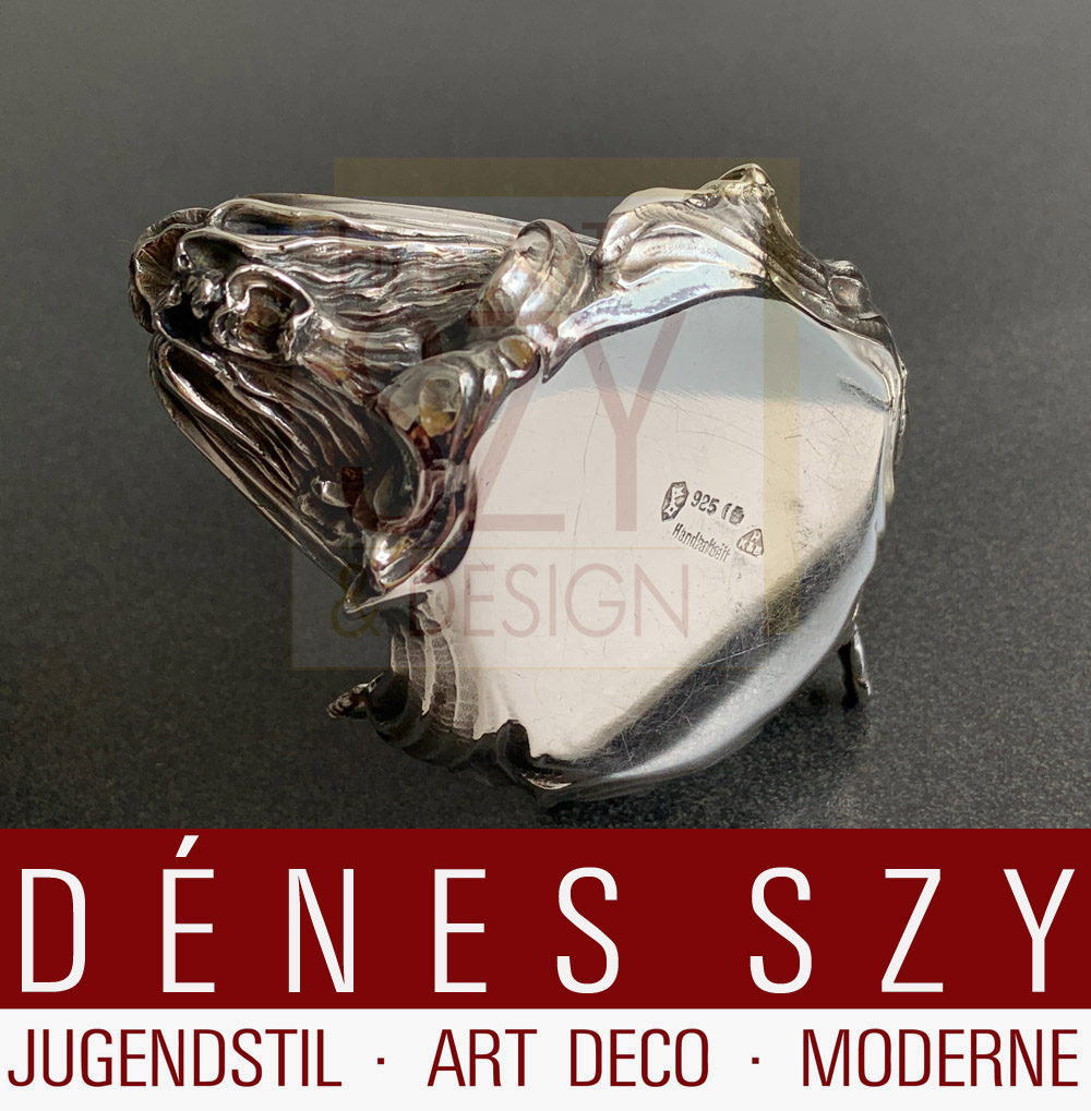 Saliera a forma di barca con la figura di Nettuno / Poseidone, Progettazione ed esecuzione: Koch & Bergfeld, Brema, Argento 925, parzialmente dorato
