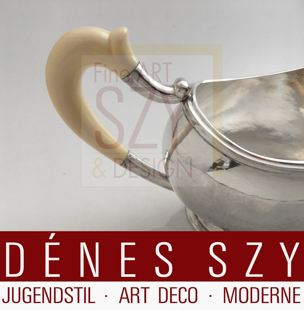 Sterling Danimarca Holger Rasmussen salsiera d'argento degli anni '40