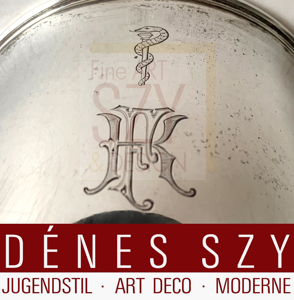 Coppa da caccia Art Nouveau, Esecuzione: Wilkens, Brema Germania intorno al 1900-05, argento 800, venditore Krischer, Düsseldorf, con numero di modello Wilkens 158336