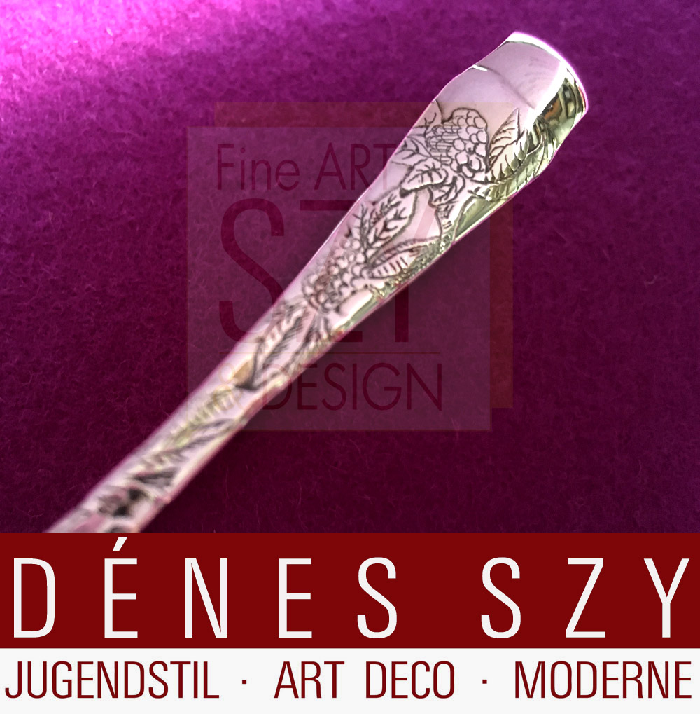 Tiffany Jugendstil Silberbesteck Lap over Edge Zuckerzange