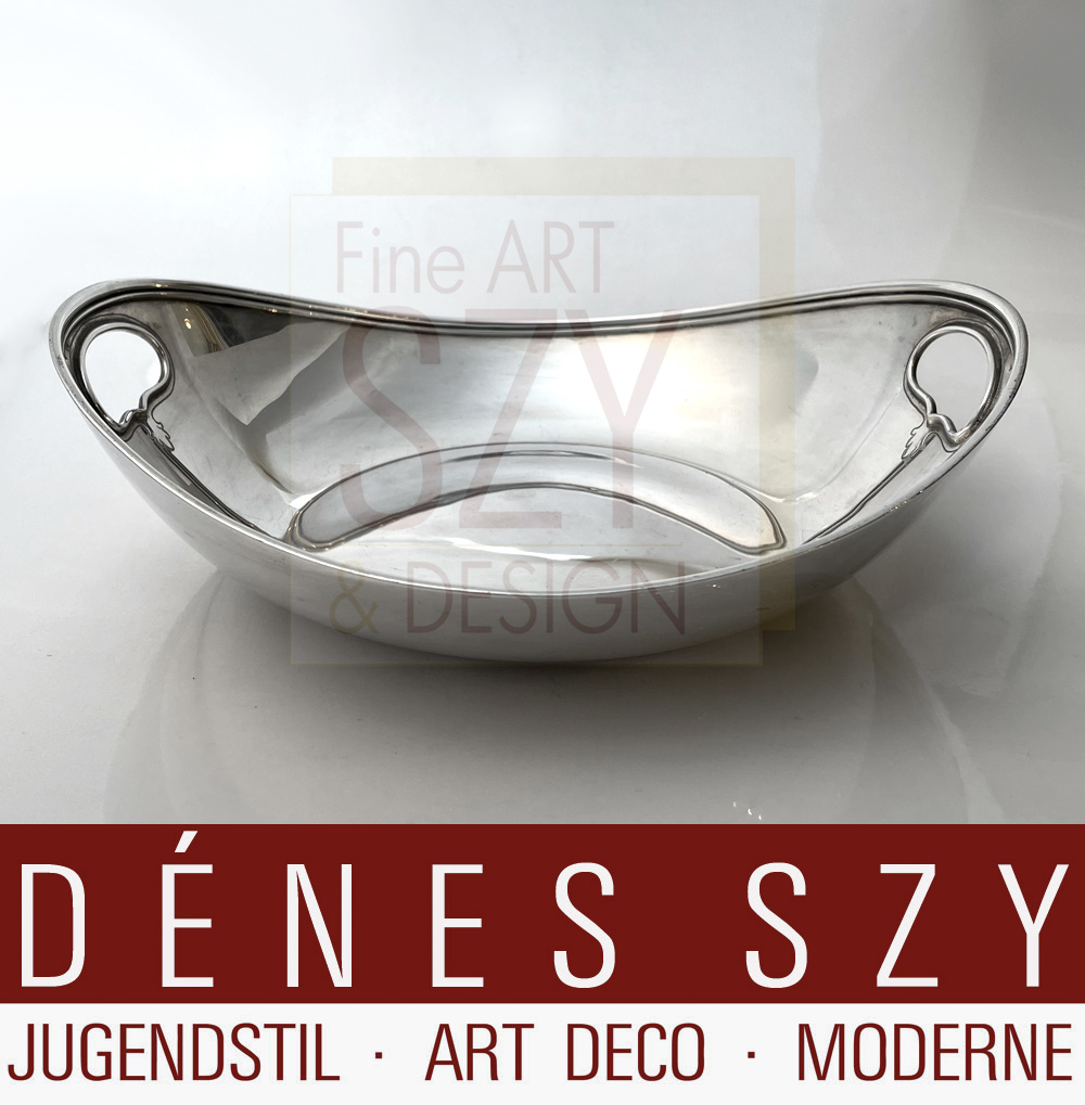 Biscottiera ovale in argento sterling con due manici, Motivo: modello 17066 E 1907/08, Esecuzione: Tiffany and Co. New York 1907-47, argento sterling