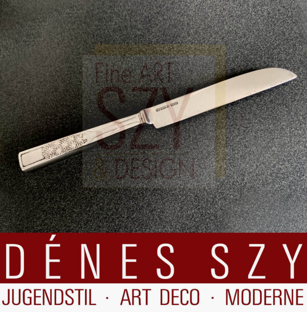 Coltello da frutta stile liberty in argento motivo margherite di Vogeler