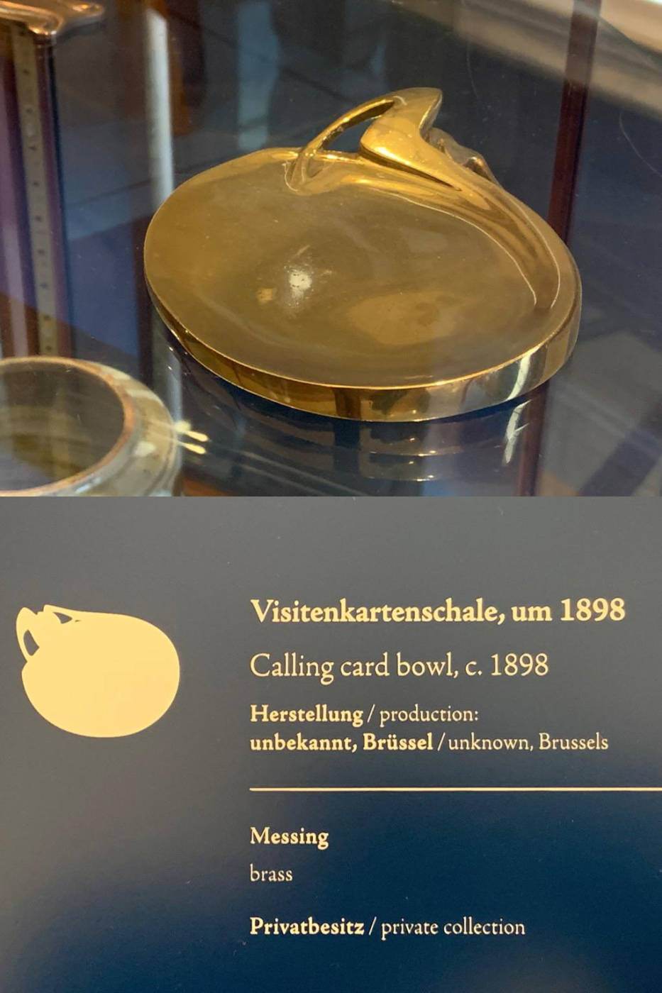 Henry van de Velde Jugendstil Messing Visitenkartenschale 1898 – Bild 13