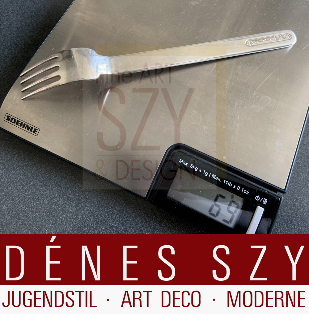 Forchetta da dessert, Modello Epoca, Design: Professor Wolf Karnagel 1975, Esecuzione: Wilkens, Brema ca. 1980, Germania, argento sterling 925