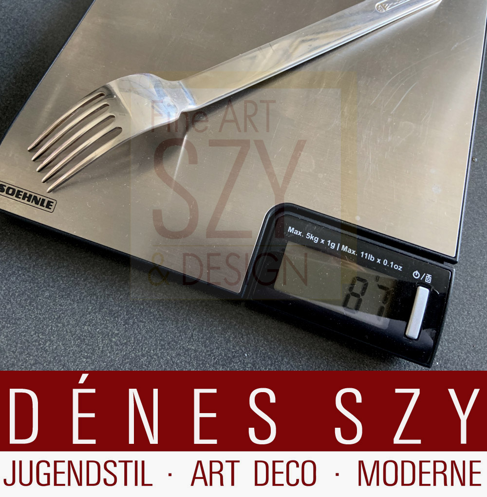 Forchetta da tavola, Modello Epoca, Design: Professor Wolf Karnagel 1975, Esecuzione: Wilkens, Brema, ca. 1980, Germania, argento sterling 925