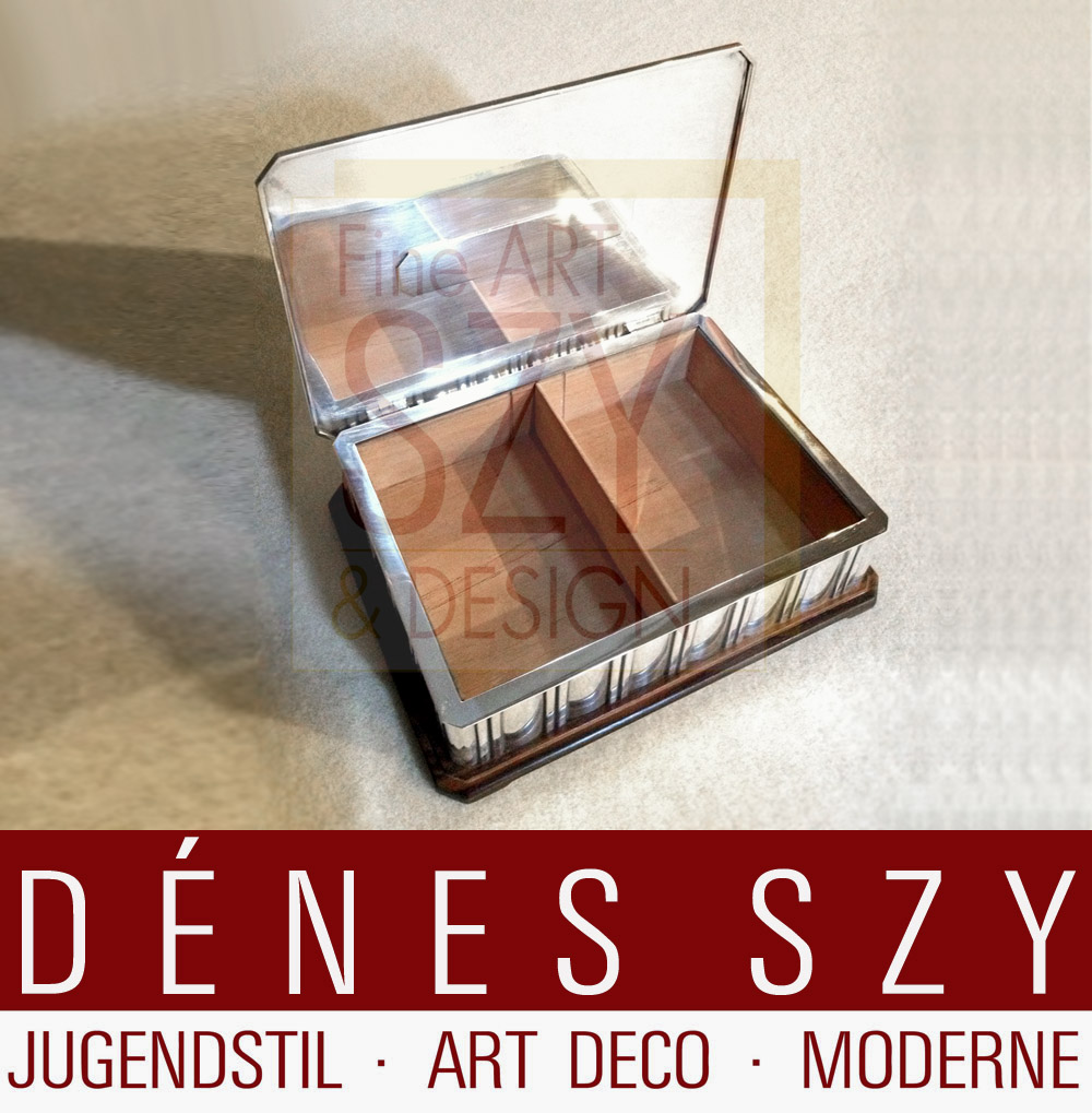 Wolfers Freres, Art Deco Silber Deckeldose, Brüssel ca. 1920
