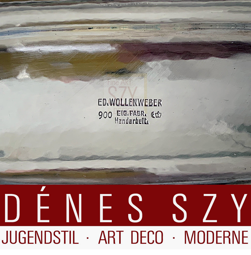 Wollenweber ca.1930, Münchener Paar Saucieren 900er Silber, Handarbeit