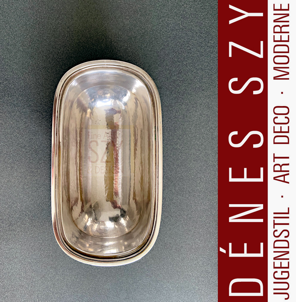 Wollenweber ca.1930, Münchener Paar Saucieren 900er Silber, Handarbeit