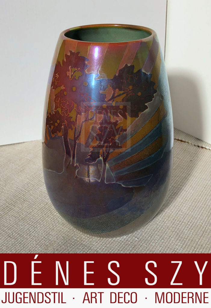 Vaso Stile liberty di Vilmos Zsolnay 1900 Ungheria