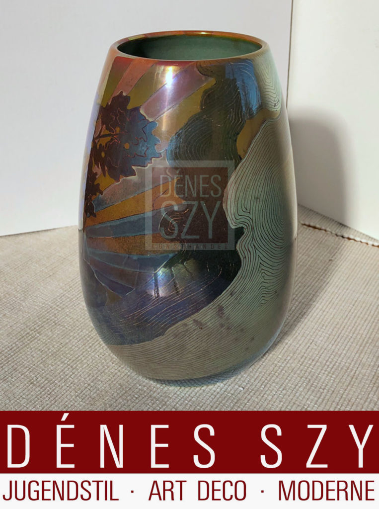Vaso Stile liberty di Vilmos Zsolnay 1900 Ungheria