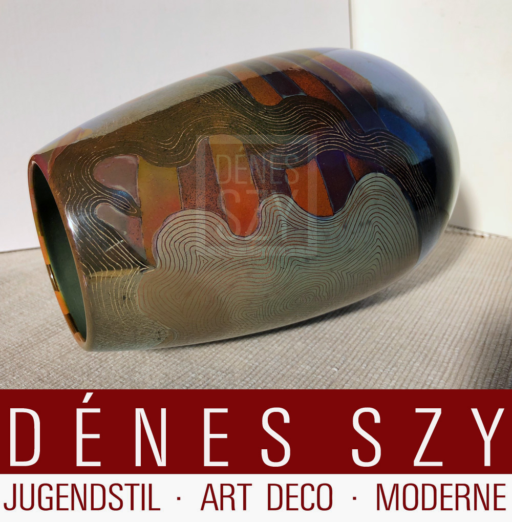 Vaso Stile liberty di Vilmos Zsolnay 1900 Ungheria