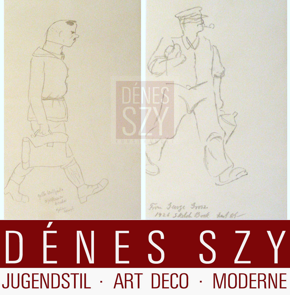 George Grosz disegno cardigan giallo