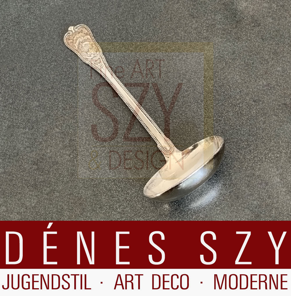 Mestolo da salsa modello "Rosenborg", Design: Ole Hagen 1947, Esecuzione: argentiere Anton Michelsen, Copenaghen, 1950 circa, Danimarca, argento 925