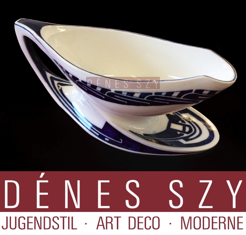 Salsiera in porcellana epoca liberty di Henry van de Velde per Meissen