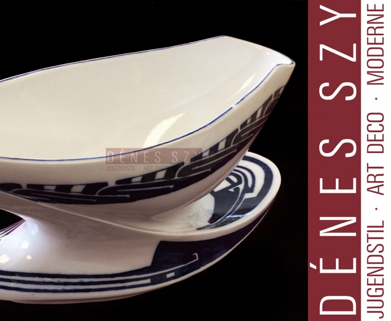 Salsiera in porcellana epoca liberty di Henry van de Velde per Meissen