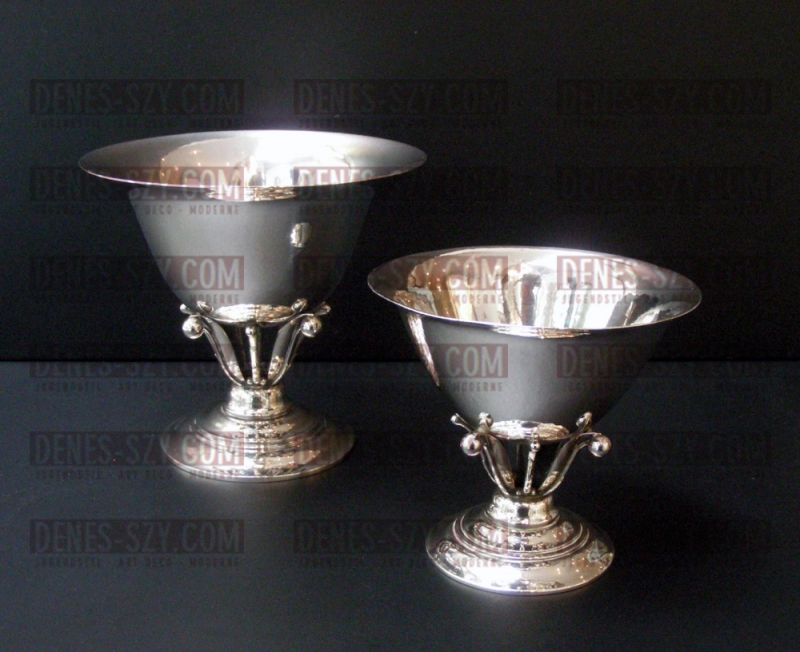Georg Jensen grand bol avec pied 17 B en argent JR – Image 3