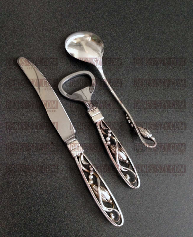 Georg Jensen argento Sterling apribottiglia collezione Blossom