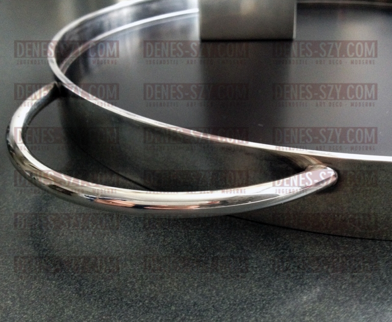 Georg Jensen Silber # 1116, rundes Serviertablett, 60er Jahre