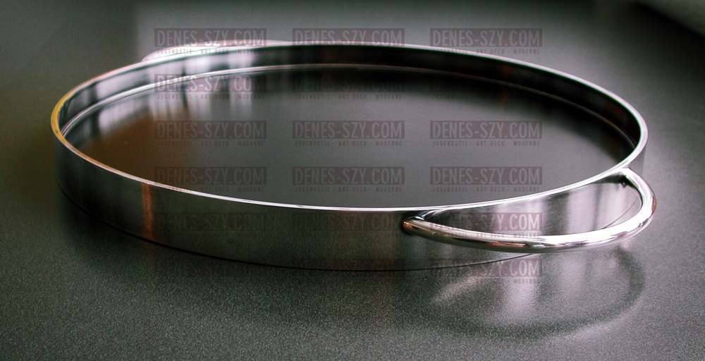 Georg Jensen Silber 1116 rundes Serviertablett 60er Jahre