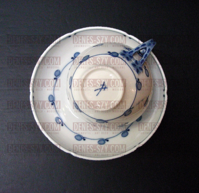 MEISSEN JUGENDSTIL, Kaffee- Teetasse, Muster Riemerschmid