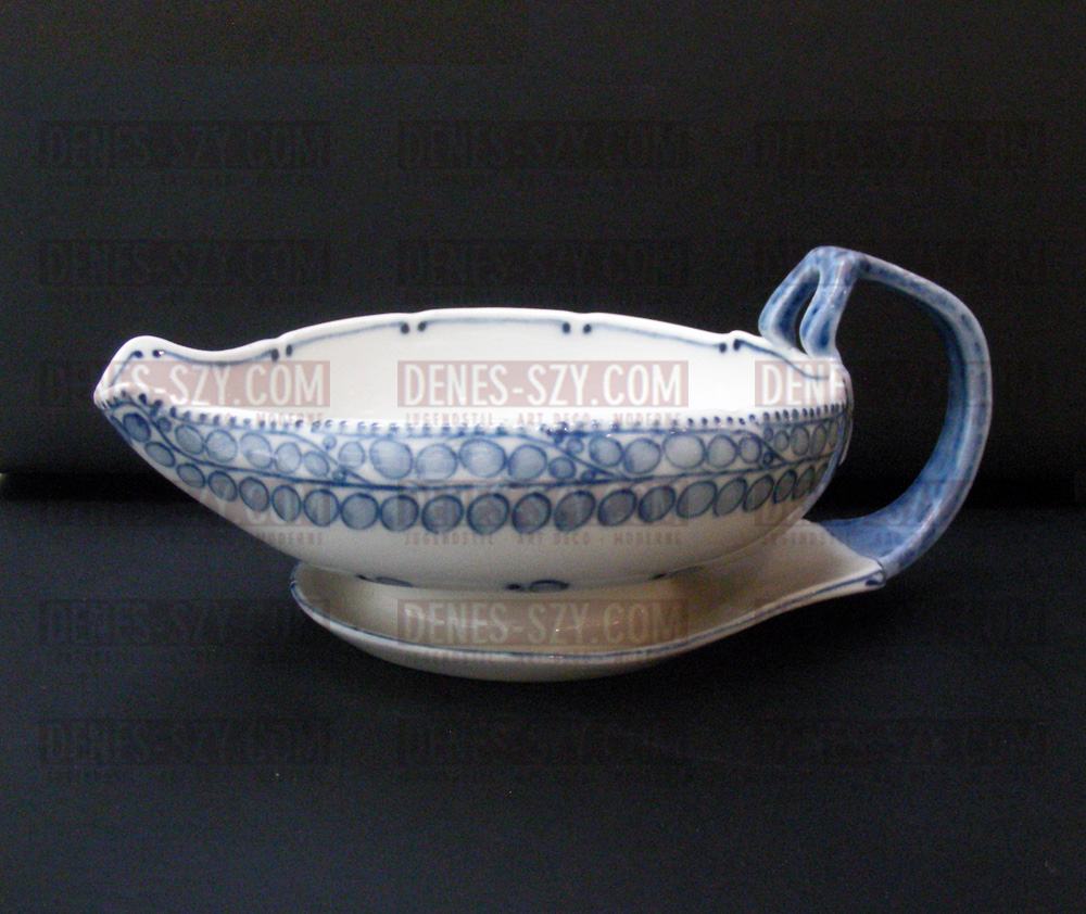 Grande saucière, Motif panicule bleue, Richard Riemerschmid 1903/04, Exécution: Manufacture nationale de porcelaine Meißen 1905-1910. Allemagne