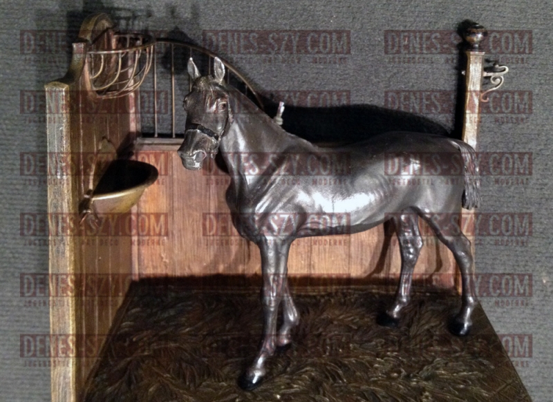 Vienna 1900 Art Nouveau Viennese bronze horse figurine by Kauba