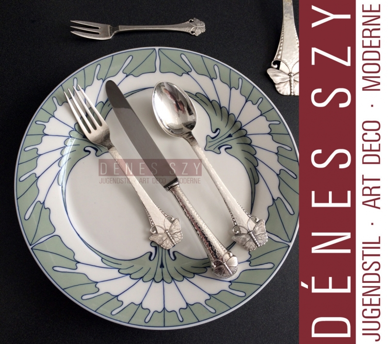 colino in argento danese epoca liberty collezione farfalle