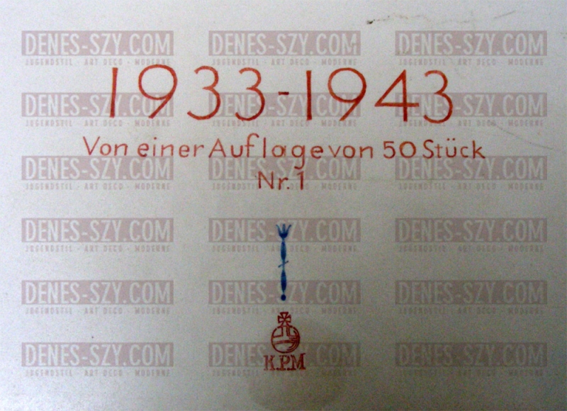 KPM BERLIN PORZELLAN, usine d'avions Henschel, plaque anniversaire