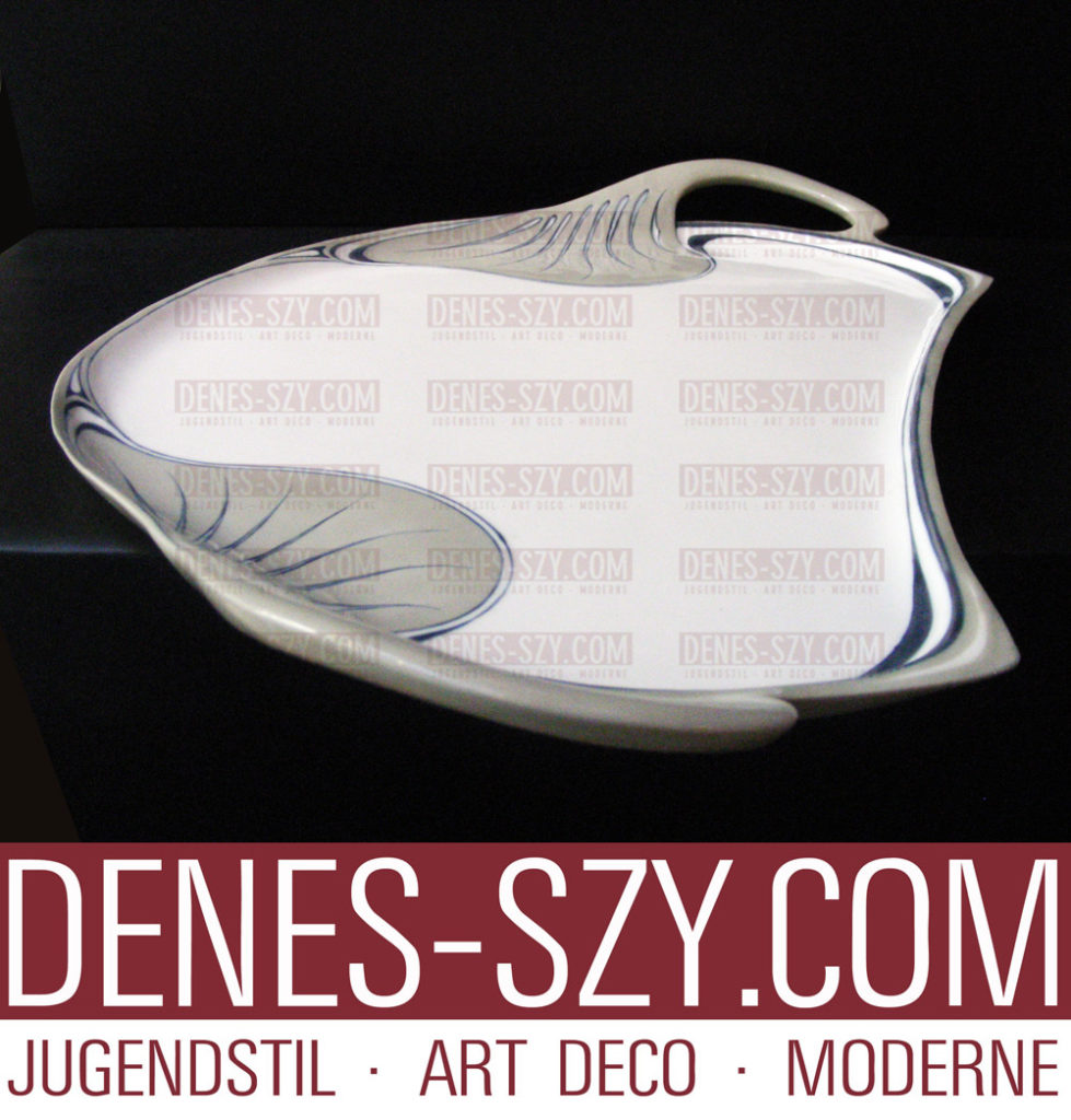 Meissen Art Nouveau porcelain, Saxonia pattern, serving tray, Voigt