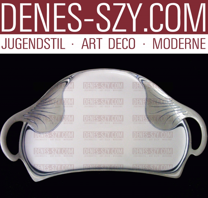 Meissen Art Nouveau porcelain, Saxonia pattern, serving tray, Voigt