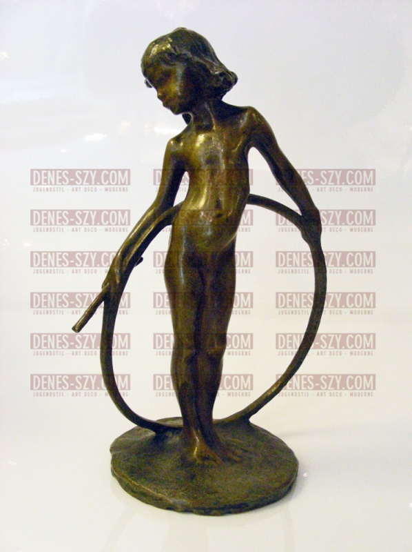 Bernhard Hoetger Bronze Sculpture L'enfant au cerceau