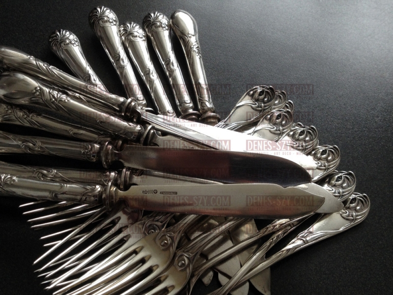 BRUCKMANN, Weltausstellungsbesteck, Iris, Obstmesser 800er